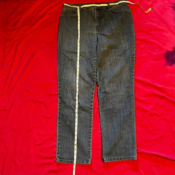 Gloria Vanderbilt denim jeans. Amanda straight fit size 14. Embroidered - Picture 3 of 6